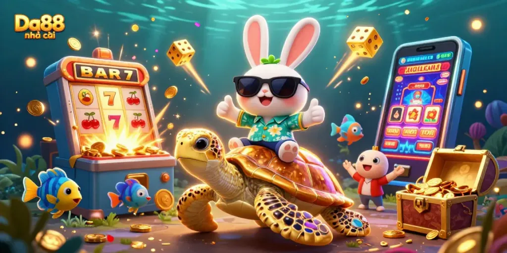 Experience thrilling gameplay at Da88 nhà cái with vibrant jackpot games and colorful characters.