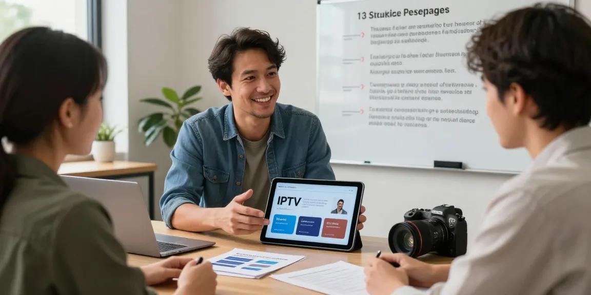 IPTV reseller consulting with a trusted provider in a professional setting.