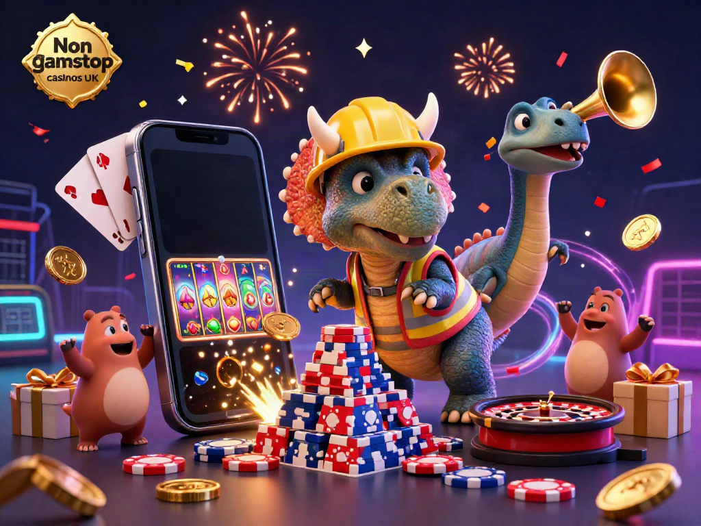 Celebrate at Non gamstop casinos UK with unique 3D characters, poker chips, and slot games.