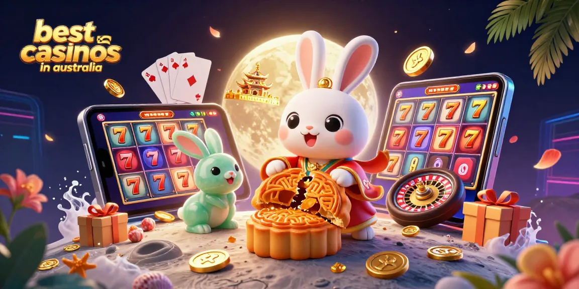Engage with the best online casinos in Australia featuring vibrant 3D characters and casino elements.