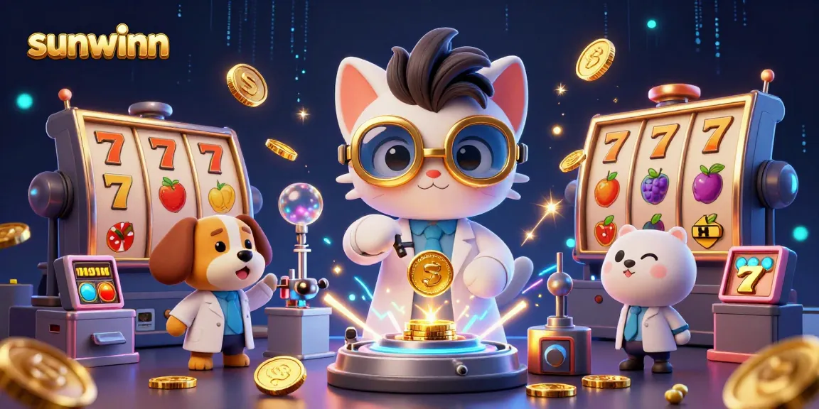 Engage in an exciting online gaming adventure with the sunwinn themed casino illustration featuring vibrant slot elements.