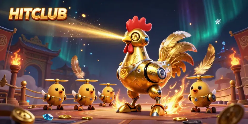 Engage in thrilling gameplay at HITCLUB with a lively scene of energetic characters and dynamic elements.