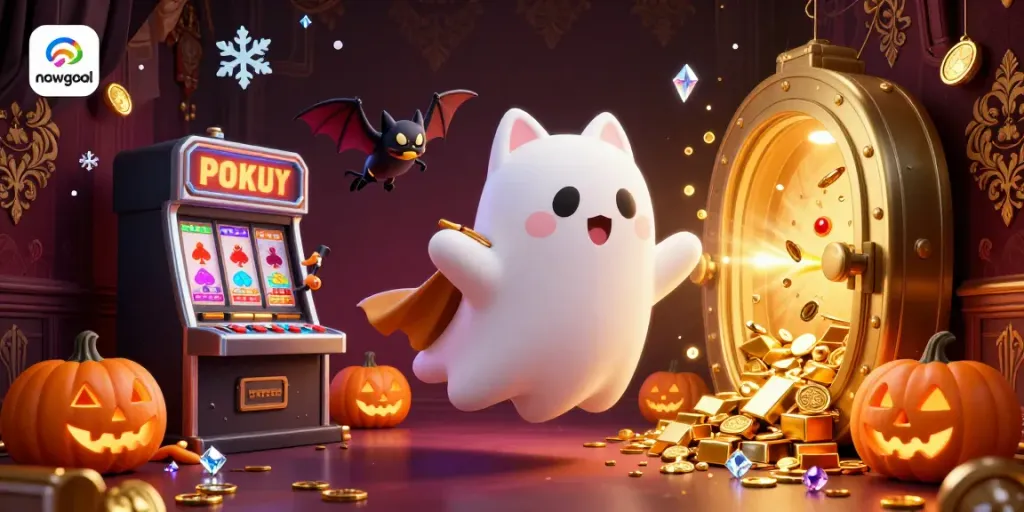 Engage in thrilling betting adventures with nowgoal as ghost cat and bat explore a haunted casino.