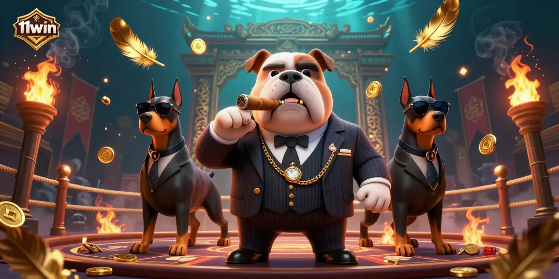 Engage in thrilling action with 11win's dynamic casino scene featuring animated characters and vibrant elements.