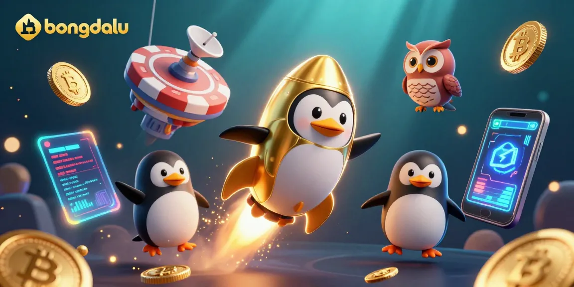 Experience thrilling bongdalu action as the golden penguin rockets to a vibrant casino space!