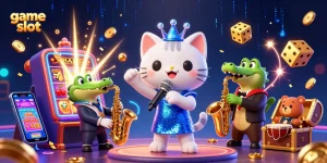 Spin the game slot with exciting characters, vibrant symbols, and overflowing treasures.