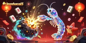 Experience thrilling wins with keonhacai5, featuring a galactic samurai and casino elements in an action-packed scene.