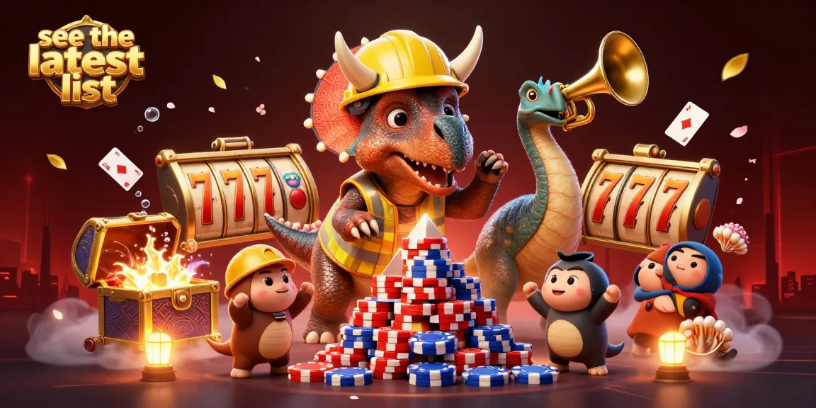 See the latest list of exciting gambling activities in an animated casino scene.